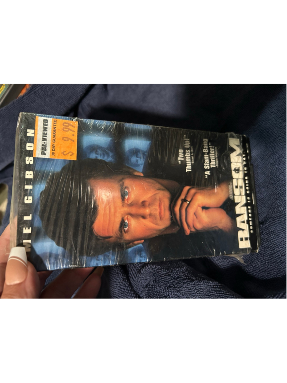 Ransom Mel Gibson VHS Movie Blue and Black One Size